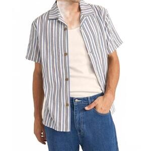 NEW RHYTHM. vacation camp shirt in blue